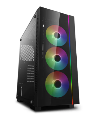 Deepcool Matrexx 55 V3 ADD-RGB 3F, ATX, fönstersida - Svart