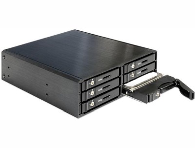 DeLOCK Hårddiskkassett för 6xSATA/SSD, 1x5,25"-plats,  svart#3