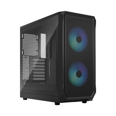 Fractal Design Focus 2 RGB TG Clear Tint, ATX - Svart