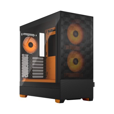 Fractal Design Pop Air RGB Tempered Glass Clear Tint, ATX - Orange Core