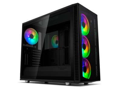 Fractal Design Define S2 Vision RGB, ATX, 4x140mm LED-fläktar, Tempered Glass - Svart#1