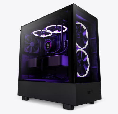 NZXT H5 Elite Black, ATX, Tempered Glass, RGB - Svart