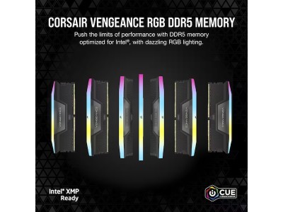 32 GB (2x16GB) DDR5-6400 Corsair Vengeance RGB CL36, XMP - Svart#2