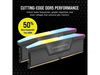 64 GB (2x32GB) DDR5-6000 Corsair Vengeance CL30, AMD EXPO - Svart#3
