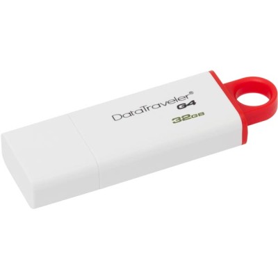 32 GB Kingston DataTraveler G4, USB 3.0 - Vit/Röd