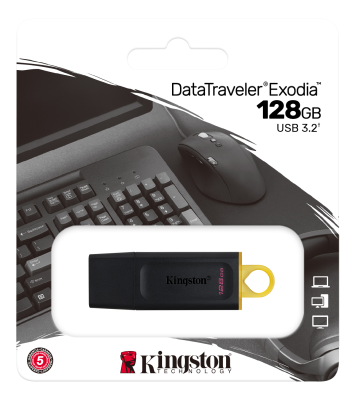 128 GB Kingston DataTraveler Exodia M, USB 3.2, Svart/röd#2