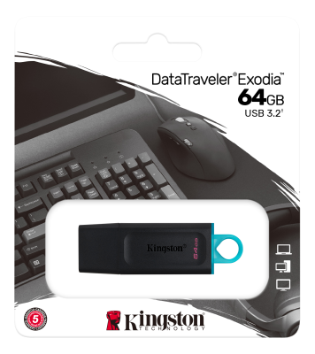 64 GB Kingston DataTraveler Exodia M, USB 3.2, Svart/blå#2