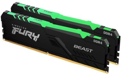 16 GB (2x8GB) DDR4-3200 Kingston FURY Beast RGB CL18 - Svart