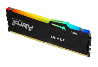 32 GB DDR5-5200 Kingston FURY Beast Black RGB CL40, XMP - Svart