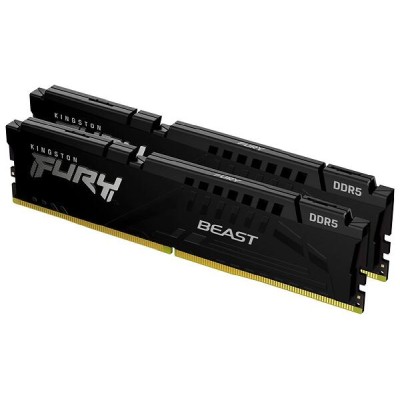 32 GB (2x16GB) DDR5-6000 Kingston FURY Beast Black CL40, XMP - Svart