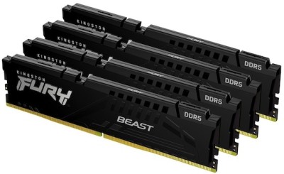 128 GB (4x32GB) DDR5-5600 Kingston FURY Beast Black CL40, XMP - Svart