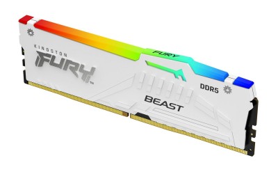 32 GB DDR5-5200 Kingston FURY Beast White RGB CL32, XMP - Vit