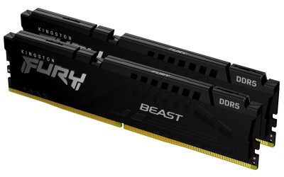 64 GB (2x32GB) DDR5-6000 Kingston FURY Beast Black CL30, AMD EXPO - Svart