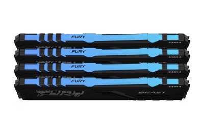 128 GB (4x32GB) DDR4-2666 Kingston FURY Beast RGB CL16 - Svart#2
