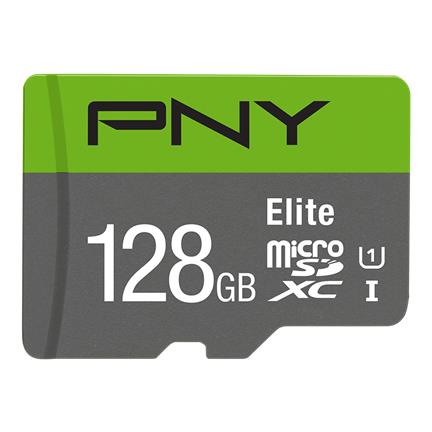 PNY Micro SD Card Elite 128 GB XC Class 10  UHSI  U1  A1 V10  SD adapter