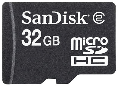 Micro Secure Digital SDHC 32 GB Sandisk, Class 2