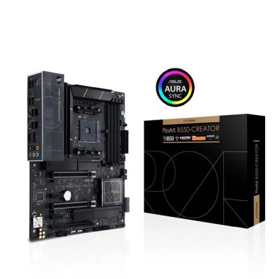 Asus ProArt B550-CREATOR, AMD AM4, B550, 2xPCI Express, ATX, 4xDDR4, 2xM.2 + SATA3 RAID, HDMI/DP/2xUSB-C/Thunderbolt4, 7.1 audio, 2x2.5Gbe LAN, Aura Sync RGB#1