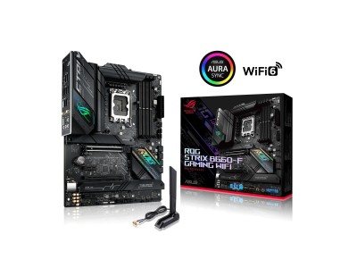 Asus ROG Strix B660-F GAMING WIFI, Intel LGA1700, 2xPCI Express, ATX, 4xDDR5, 3xM.2 + SATA3, HDMI/DP, USB-C, SupremeFX audio, 2.5Gbe LAN, WiFi 6, Aura Sync RGB#1