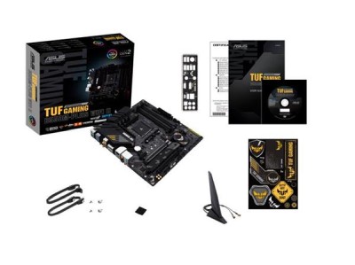 Asus TUF GAMING B550M-PLUS WI-FI II, AMD Socket AM4, MicroATX, 4xDDR4, CrossFireX, 2xPCI Express, 2xM.2 + SATA3 RAID, HDMI/DP, 7.1-ljud, USB-C, 2.5Gbe LAN, WiFi 6, Bluetooth, Aura RGB#2