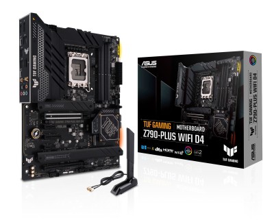 Asus TUF GAMING Z790-PLUS WIFI D4, Intel LGA1700, 2xPCI Express, ATX, 4xDDR4, 4xM.2 + SATA3 RAID, HDMI/DP, USB-C, 2.5Gbe LAN, WiFi 6, Bluetooth 5.2, Aura Sync RGB