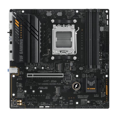 Asus TUF GAMING A620M-PLUS, AMD AM5, MicroATX, 4xDDR5, PCI Express, 2xM.2 + SATA3 RAID, HDMI/2xDP, USB-C (front), 2.5Gbe LAN, Aura Sync RGB