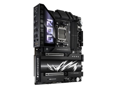 Asus ROG Crosshair X870E Hero, AMD Socket AM5, ATX, 4xDDR5, 4xPCI Express, 5xM.2 + SATA3 RAID, HDMI/2xUSB4, ROG SupremeFX 7.1 audio, 5GbE+2.5GbE LAN, WiFi 7, Bluetooth 5.4, Aura Sync RGB#1