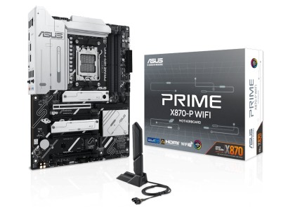 Asus PRIME X870-P WIFI, AMD Socket AM5, ATX, 4xDDR5, 4xPCI Express, 4xM.2 + SATA3 RAID, HDMI/2xUSB4, 2.5GbE LAN, WiFi 7, Bluetooth 5.4, Aura Sync RGB