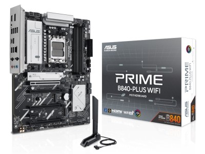 Asus PRIME B840-PLUS WIFI, AMD AM5, 2xPCI Express, ATX, 4xDDR5, 3xM.2 + SATA3, HDMI/DP, USB-C, 2.5Gbe LAN, WiFi 6E, Bluetooth 5.3, Aura Sync RGB#1