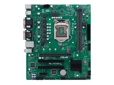 Asus PRO H410M-C/CSM, Intel LGA1200, H410, PCI Express, MicroATX, 2xDDR4, M.2 + SATA3, VGA/DVI/HDMI, USB 3.2, 7.1 audio, GigaLAN#2