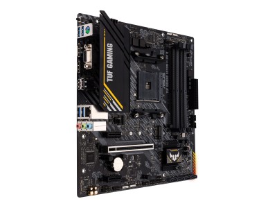 Asus TUF GAMING A520M-PLUS II, AMD Socket AM4, A520, MicroATX, 4xDDR4, PCI Express, M.2 + SATA3 RAID, VGA/HDMI/DP, 7.1-ljud, USB 3.2, GigaLAN, Aura Sync RGB