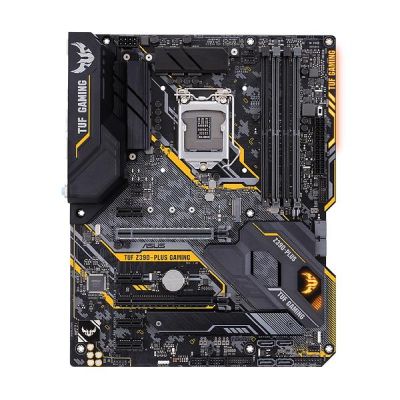 Asus TUF Z390-Plus Gaming, Intel LGA1151, Z390, 2xPCI Express, CrossFireX, ATX, DDR4, 2xM.2 + SATA3 RAID, DVI/HDMI, USB 3.1 Gen.2, 7.1 audio, GigaLAN, Aura Sync#2