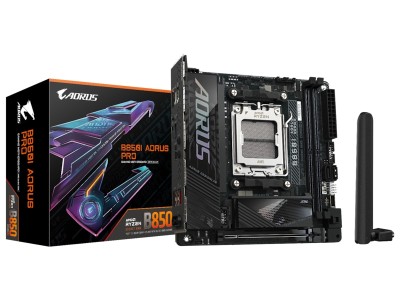 Gigabyte B850I AORUS PRO, AMD Socket AM5, Mini-ITX, 2xDDR5, PCI Express, 2xM.2 + SATA3 RAID, HDMI, USB-C, 2.5GbE LAN, WiFi 7, Bluetooth 5.4, RGB Fusion