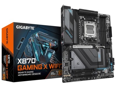 Gigabyte X870 GAMING X WIFI7, AMD Socket AM5, ATX, 4xDDR5, PCI Express, 3xM.2 + SATA3 RAID, HDMI/2xUSB4, 2.5GbE LAN, WiFi 7, Bluetooth 5.4, RGB Fusion