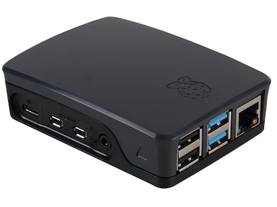 Raspberry Pi 4 Model B Official Enclosure, Svart/Grå