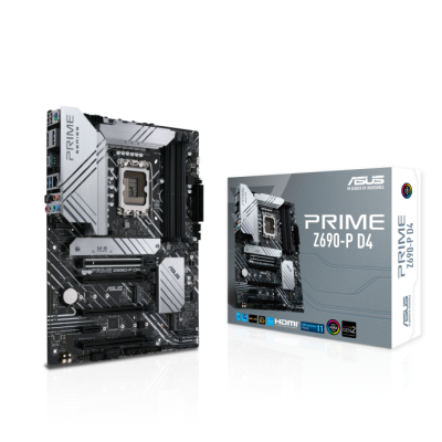 Asus PRIME Z690-P, Intel LGA1700, ATX, 2xPCI Express, 4xDDR5, 3xM.2 + SATA3 RAID, HDMI/DP, USB-C, 2.5Gbe LAN, Aura Sync RGB