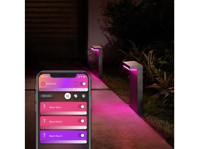 Philips Hue Nyro piedestal utomhus Vitt och färgat ljus. LED integrerat, IP44, kräver Philips Hue brygga#3
