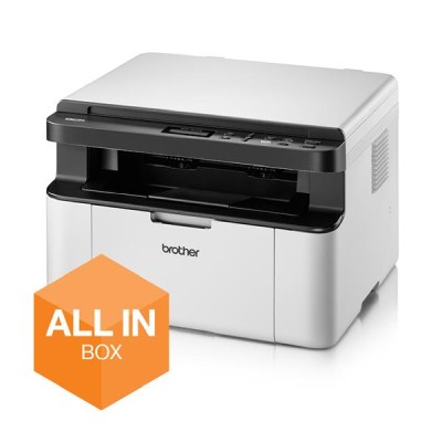Brother DCP-1610W "All in Box", skrivare + scanner + kopiator, 20 ppm, USB/WiFi, inkl. 5 toners