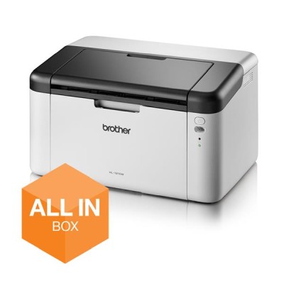 Brother HL-1210W "All in box", 2400x600 dpi, 20 ppm, USB/WiFi, 3 års garanti, inkl. 5 toners#1