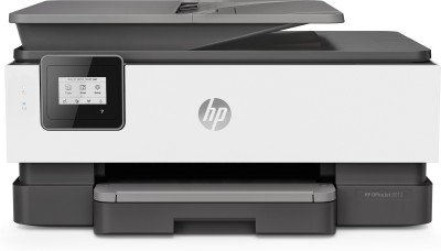 HP OfficeJet Pro 8012 All-in-One, skrivare + scanner + kopiator, 18/10 ppm, 1200 dpi scanner, duplex, display, AirPrint, USB/LAN/WiFi