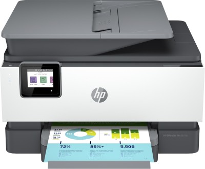 HP OfficeJet Pro 9019e All-in-One, skrivare + scanner + kopiator + fax, 9/6 ppm, 1200 dpi scanner, duplex, display, AirPrint, USB/LAN/WiFi