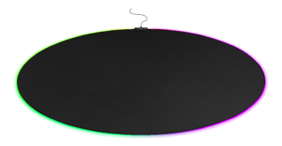 Golvmatta DELTACO Gaming DFP430 RGB Floorpad, 110x110cm - Svart