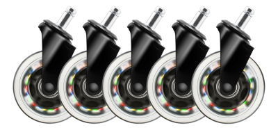 DELTACO Rainbow Rubber Casters for Gaming Chair