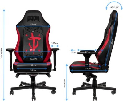 noblechairs HERO DOOM Edition - Svart/Röd#8