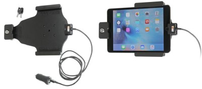 Brodit Active Holder med lås, passar Apple iPad Mini 4/5/2019, USB-kabel ingår