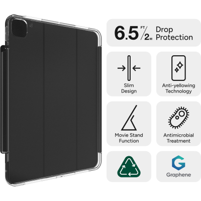 Fodral Zagg Crystal Palace Folio till iPad Air 11-tum M2, ultraslim - Svart#3