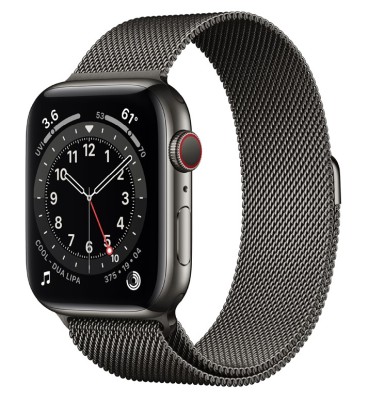 Apple Watch Series 6 GPS + Cellular, 44mm Graphite Stainless Steel Case with Graphite Milanese Loop