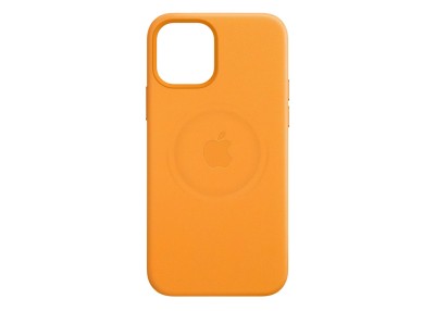 Apple läderfodral med MagSafe till iPhone 12 Pro Max - California Poppy
