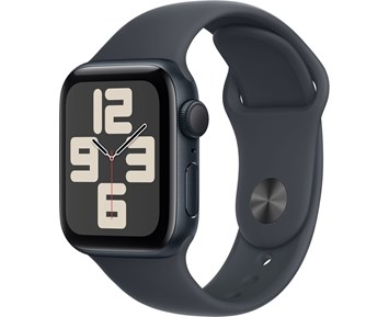 Apple Watch SE (2023) GPS 40mm Midnatt Aluminiumboett med Midnatt Sport Band - S/M