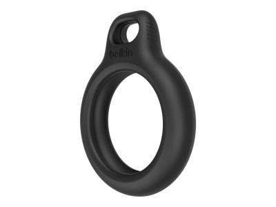 Hållare för AirTag, med låsbar rem - svart Gummibelagd, solid, tål stötar och skyddar mot repor#2
