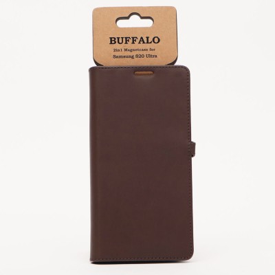Plånboksfodral BUFFALO Samsung S20 Ultra, 2-in-1 magnetskal - Brun#1